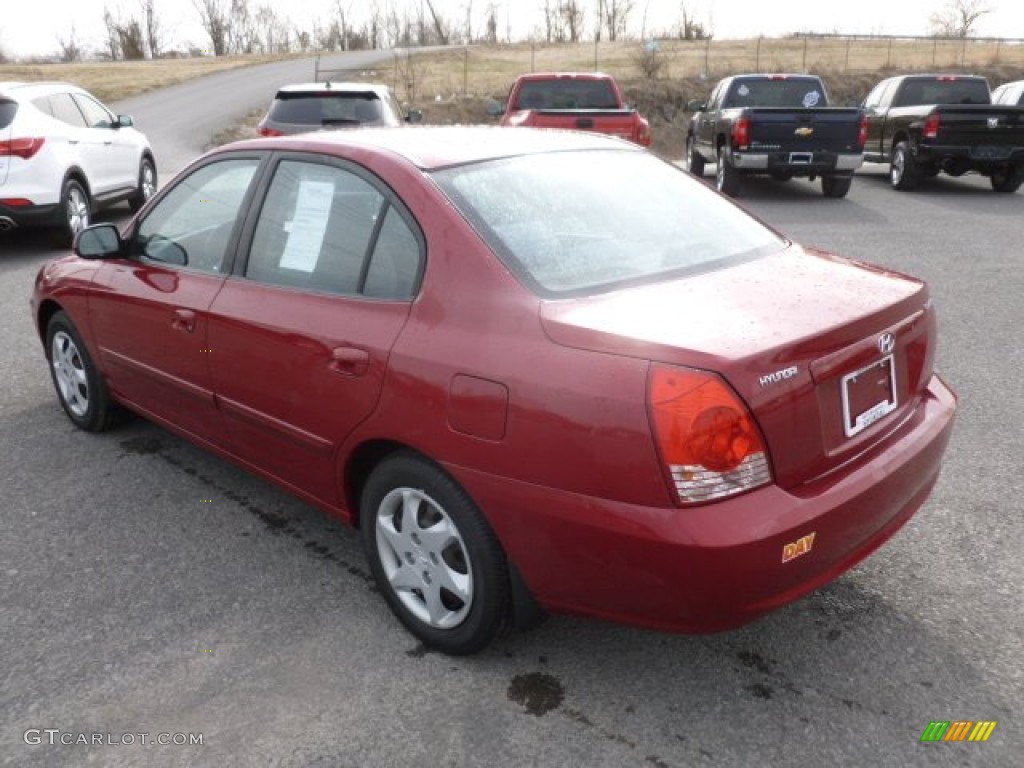 2006 Elantra GLS Sedan - Electric Red / Gray photo #5