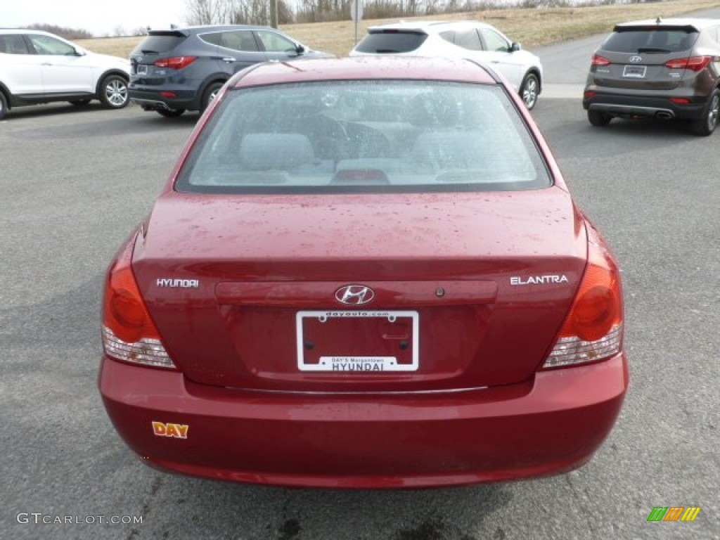2006 Elantra GLS Sedan - Electric Red / Gray photo #6