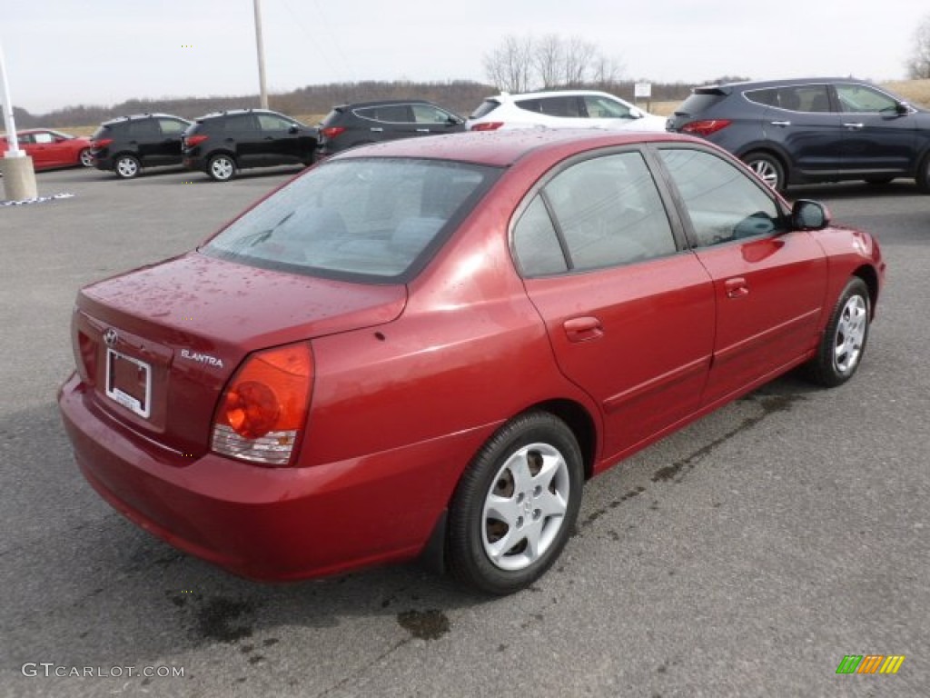 2006 Elantra GLS Sedan - Electric Red / Gray photo #7