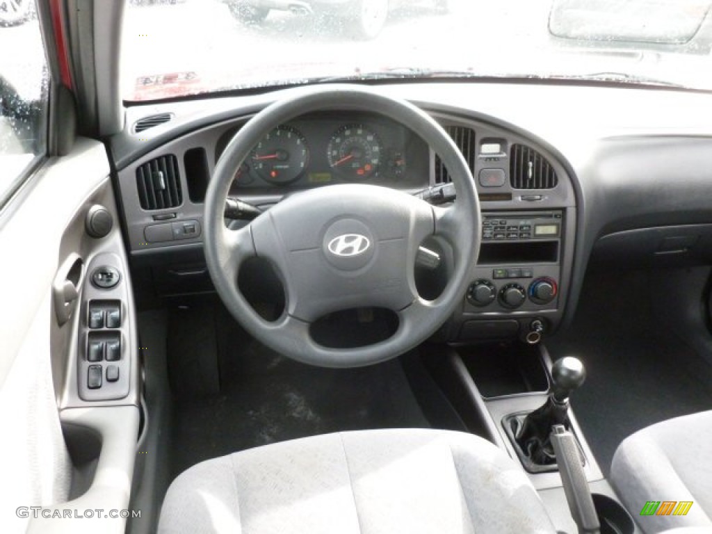 2006 Elantra GLS Sedan - Electric Red / Gray photo #14