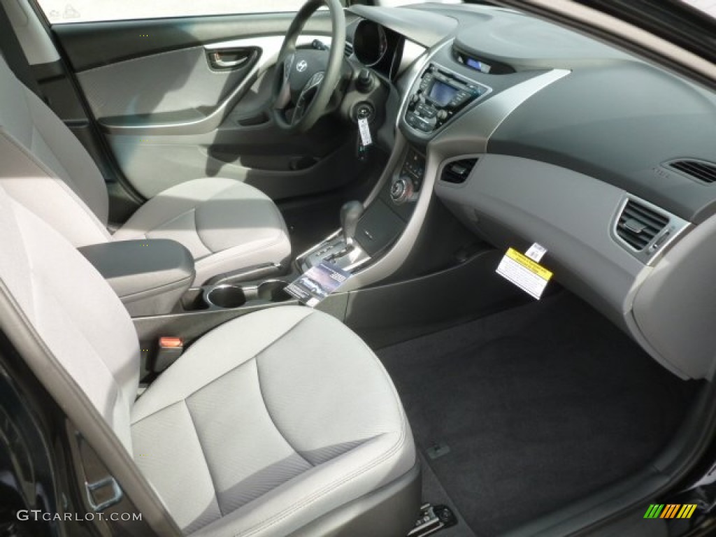 2013 Elantra GLS - Midnight Black / Gray photo #10