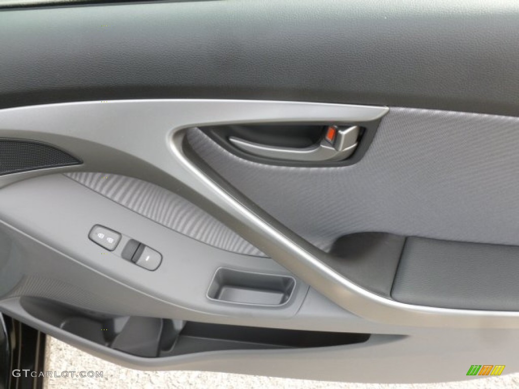 2013 Elantra GLS - Midnight Black / Gray photo #11
