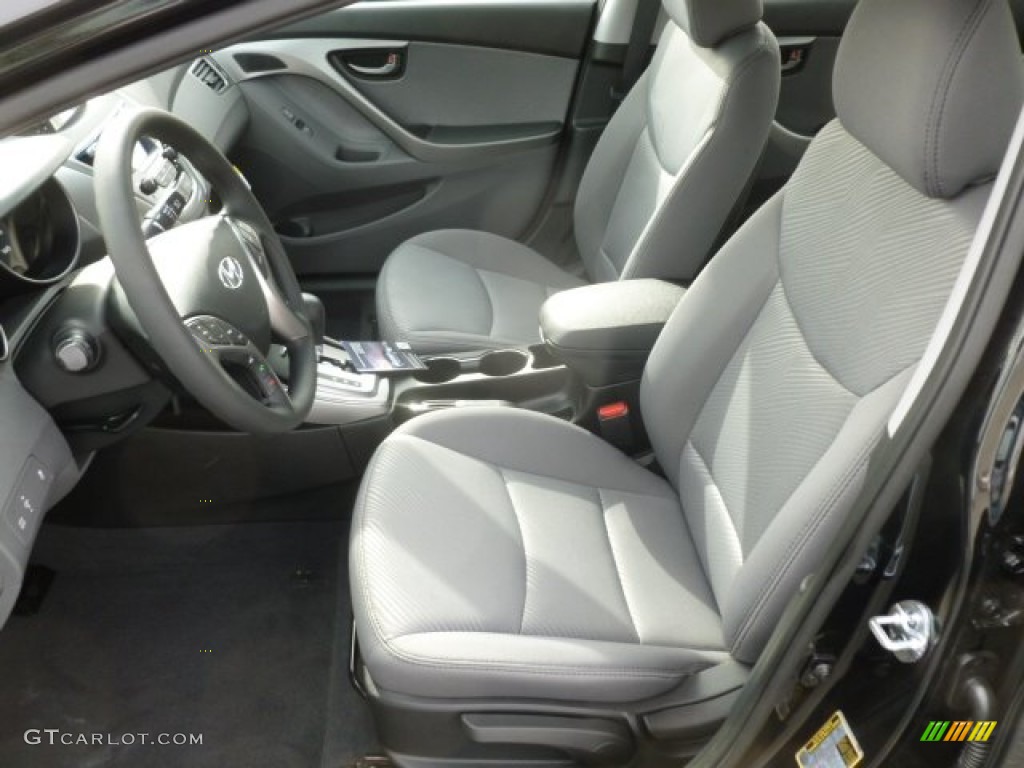 2013 Elantra GLS - Midnight Black / Gray photo #15