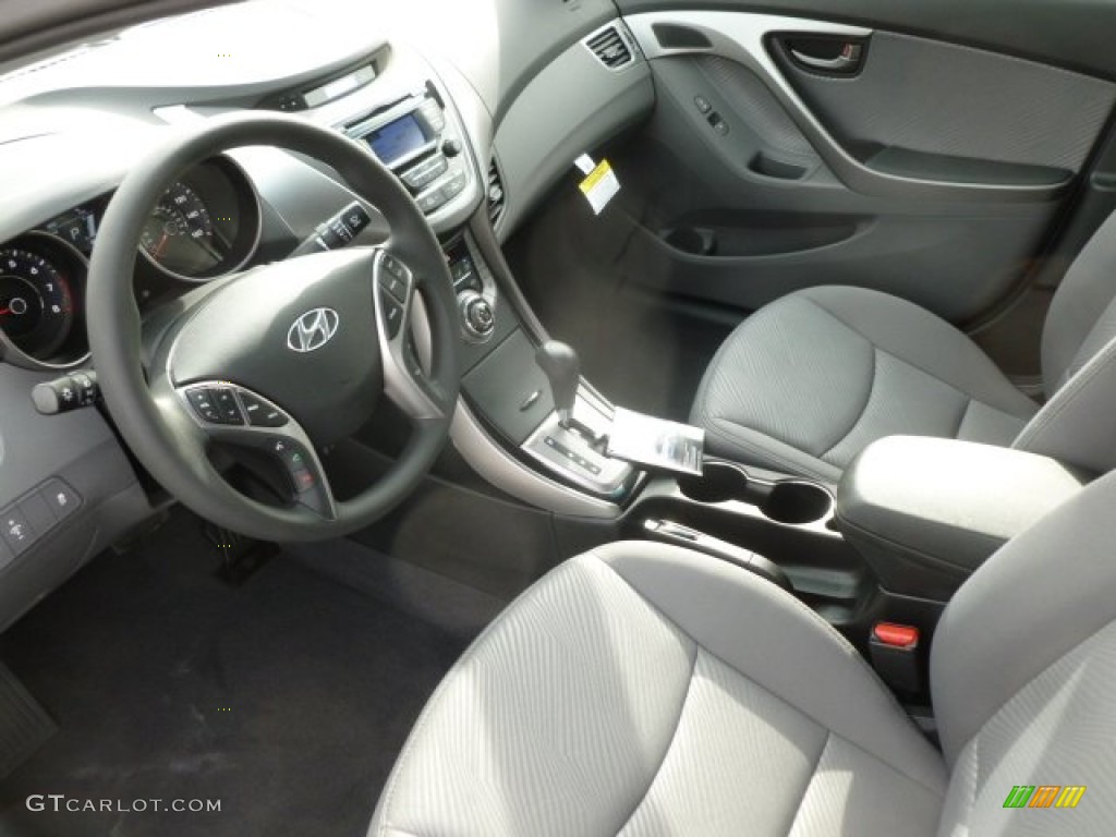 2013 Elantra GLS - Midnight Black / Gray photo #16