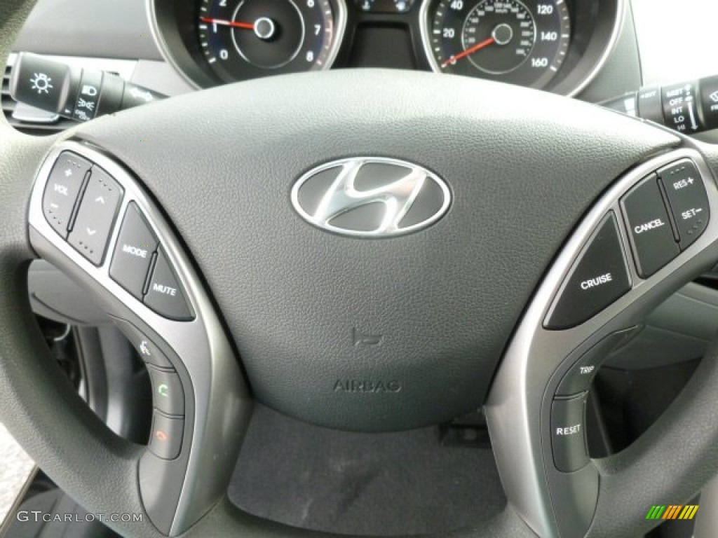 2013 Elantra GLS - Midnight Black / Gray photo #18
