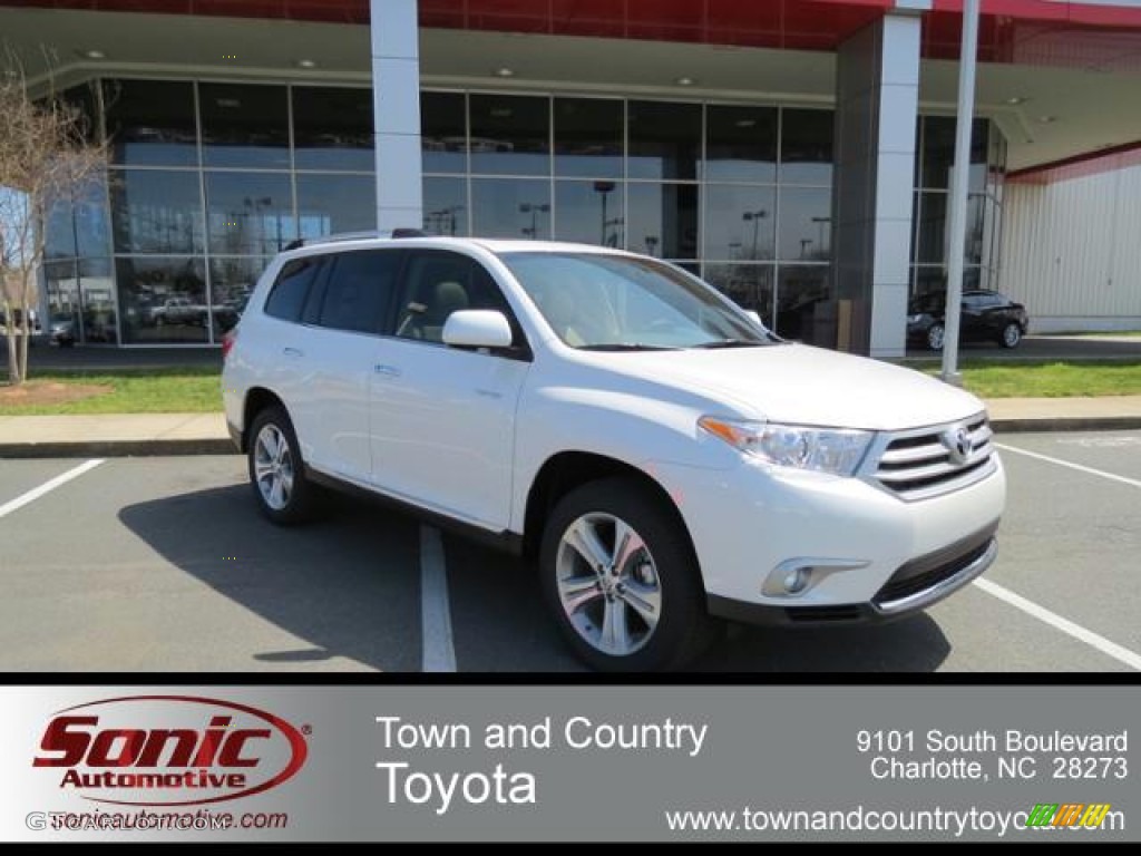 2013 Highlander Limited 4WD - Blizzard White Pearl / Sand Beige photo #1