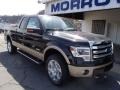 2013 Tuxedo Black Metallic Ford F150 Lariat SuperCab 4x4  photo #2