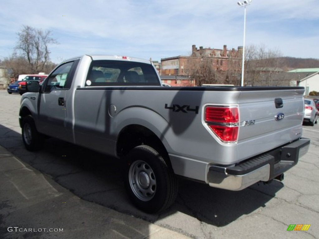 2013 F150 XL Regular Cab 4x4 - Ingot Silver Metallic / Steel Gray photo #6