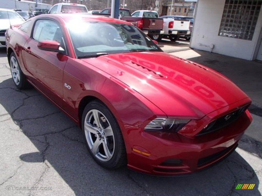 2014 Mustang GT Premium Coupe - Ruby Red / Charcoal Black photo #2