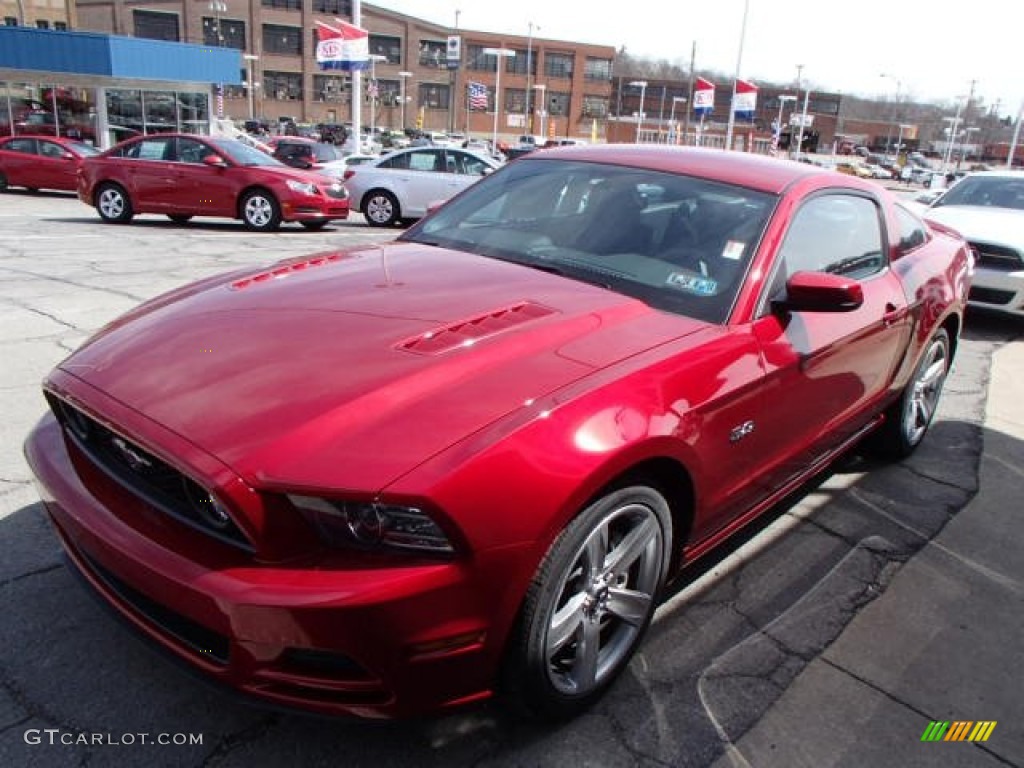 2014 Mustang GT Premium Coupe - Ruby Red / Charcoal Black photo #4