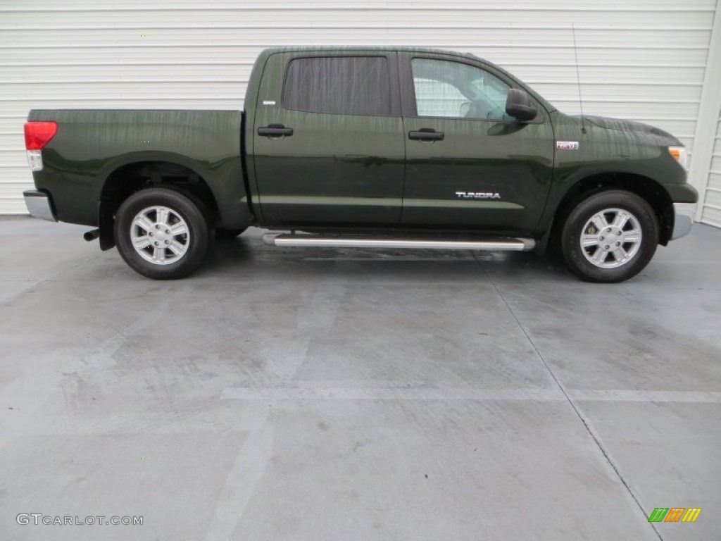 2010 Tundra SR5 CrewMax - Spruce Green Mica / Graphite Gray photo #3