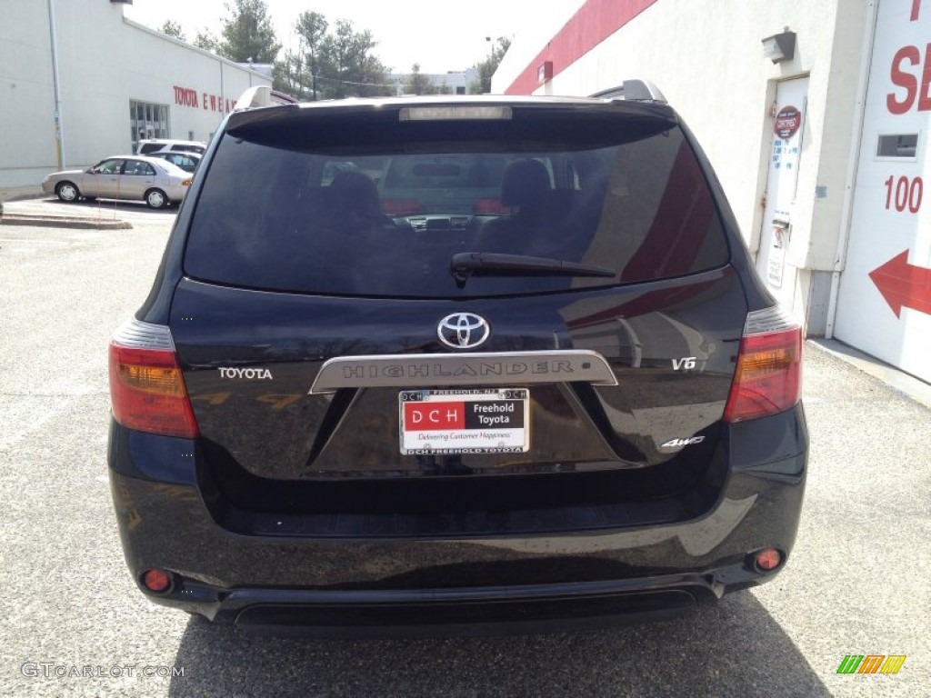 2009 Highlander Sport 4WD - Black / Sand Beige photo #5