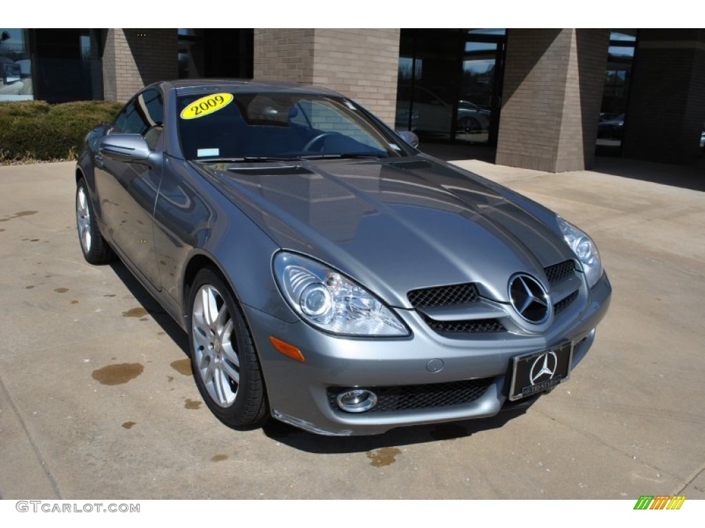 2009 SLK 300 Roadster - Palladium Silver Metallic / Black photo #1