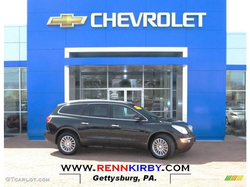 2010 Enclave CXL AWD - Carbon Black Metallic / Ebony/Ebony photo #1