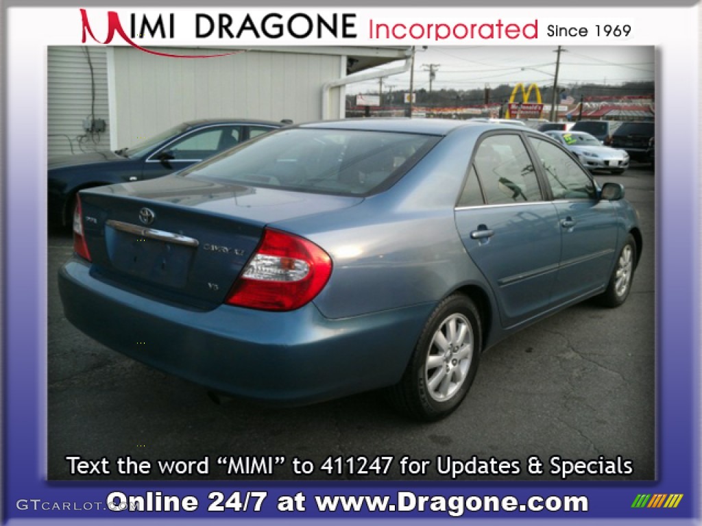 2002 Camry XLE V6 - Catalina Blue Metallic / Stone photo #6
