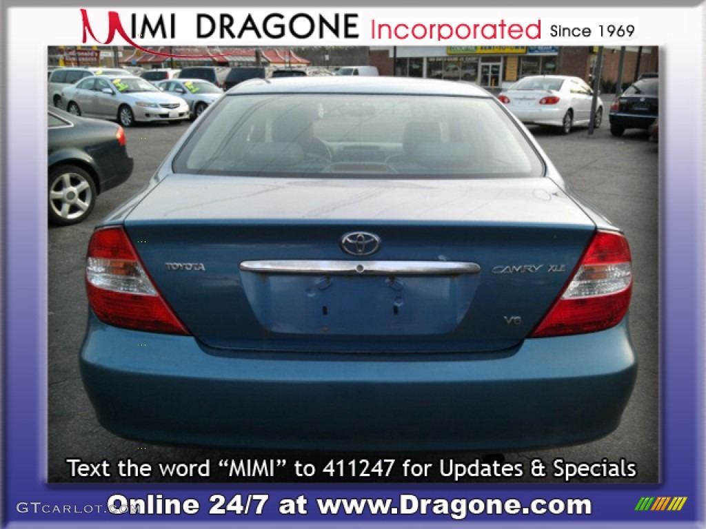 2002 Camry XLE V6 - Catalina Blue Metallic / Stone photo #7