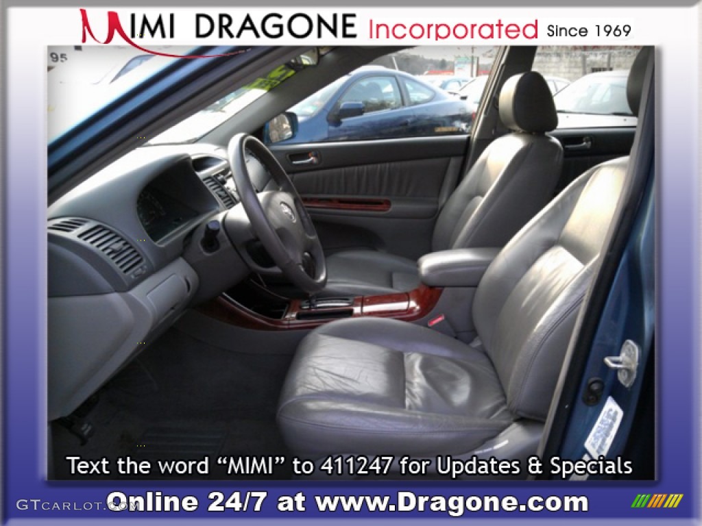 2002 Camry XLE V6 - Catalina Blue Metallic / Stone photo #10