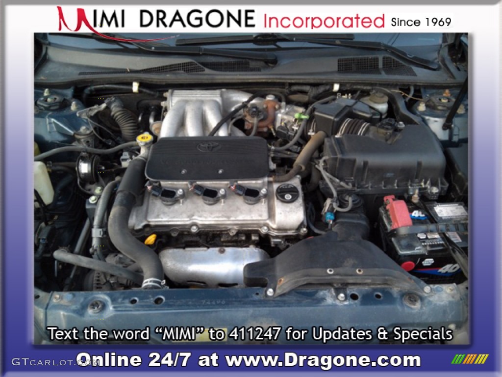 2002 Camry XLE V6 - Catalina Blue Metallic / Stone photo #17