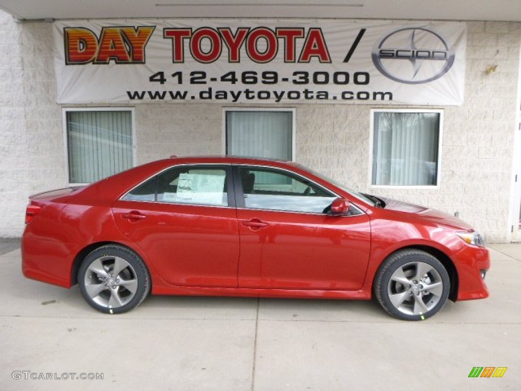 2013 Camry SE V6 - Barcelona Red Metallic / Black photo #1