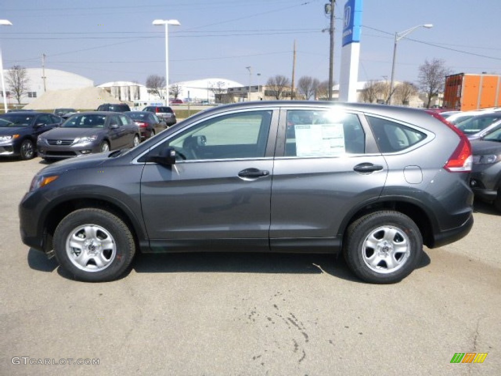 2013 CR-V LX AWD - Polished Metal Metallic / Gray photo #6