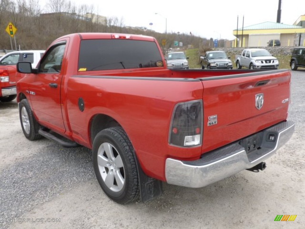 2009 Ram 1500 SLT Regular Cab 4x4 - Flame Red / Dark Slate/Medium Graystone photo #5