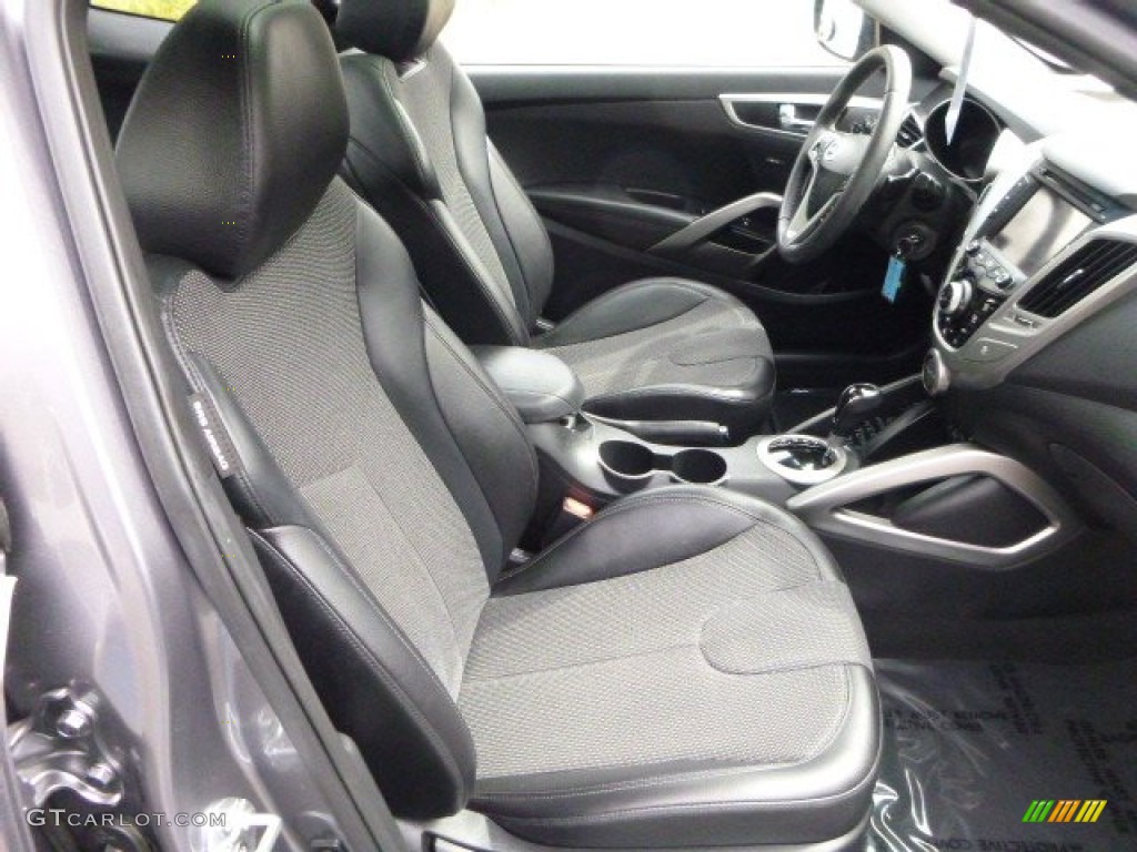 Black Interior 2012 Hyundai Veloster Standard Veloster Model Photo #79374199
