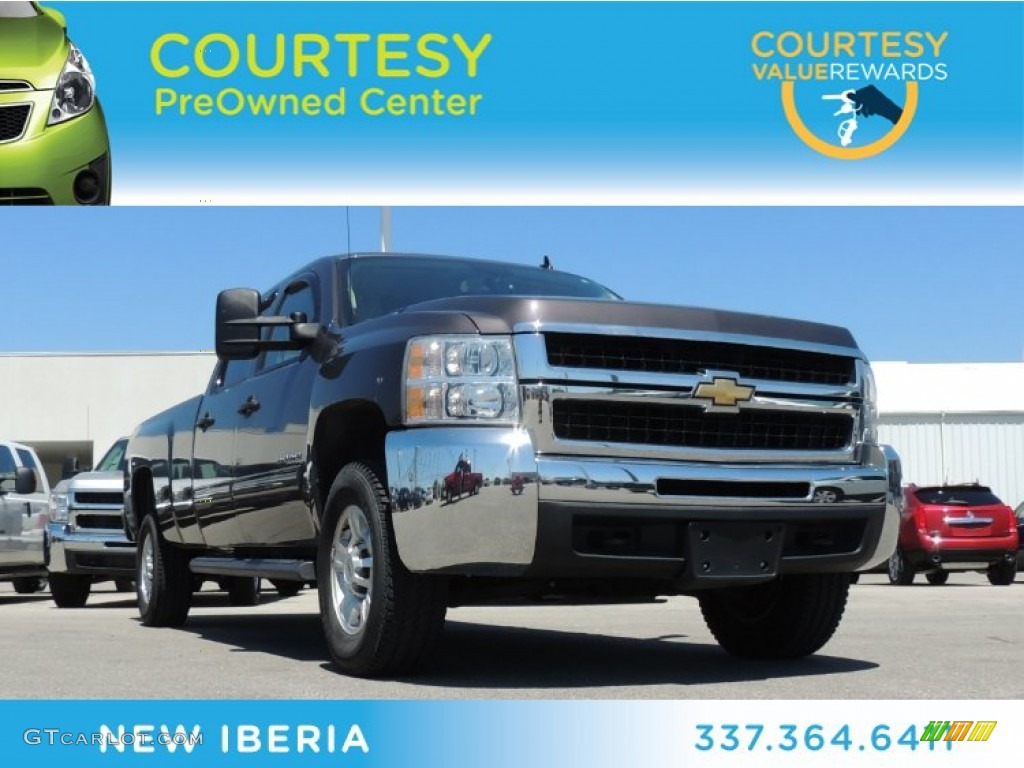 2010 Silverado 2500HD LT Crew Cab 4x4 - Taupe Gray Metallic / Light Titanium/Ebony photo #1