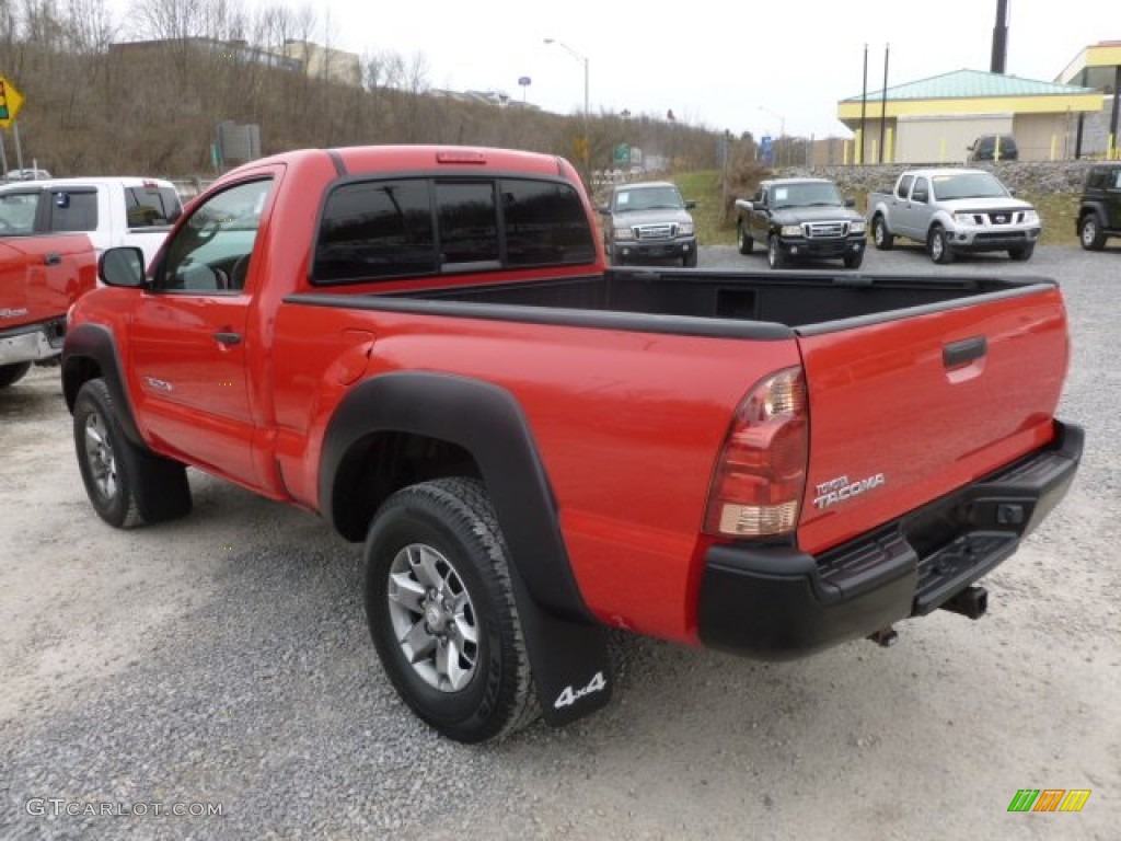 2006 Tacoma Regular Cab 4x4 - Radiant Red / Graphite Gray photo #5