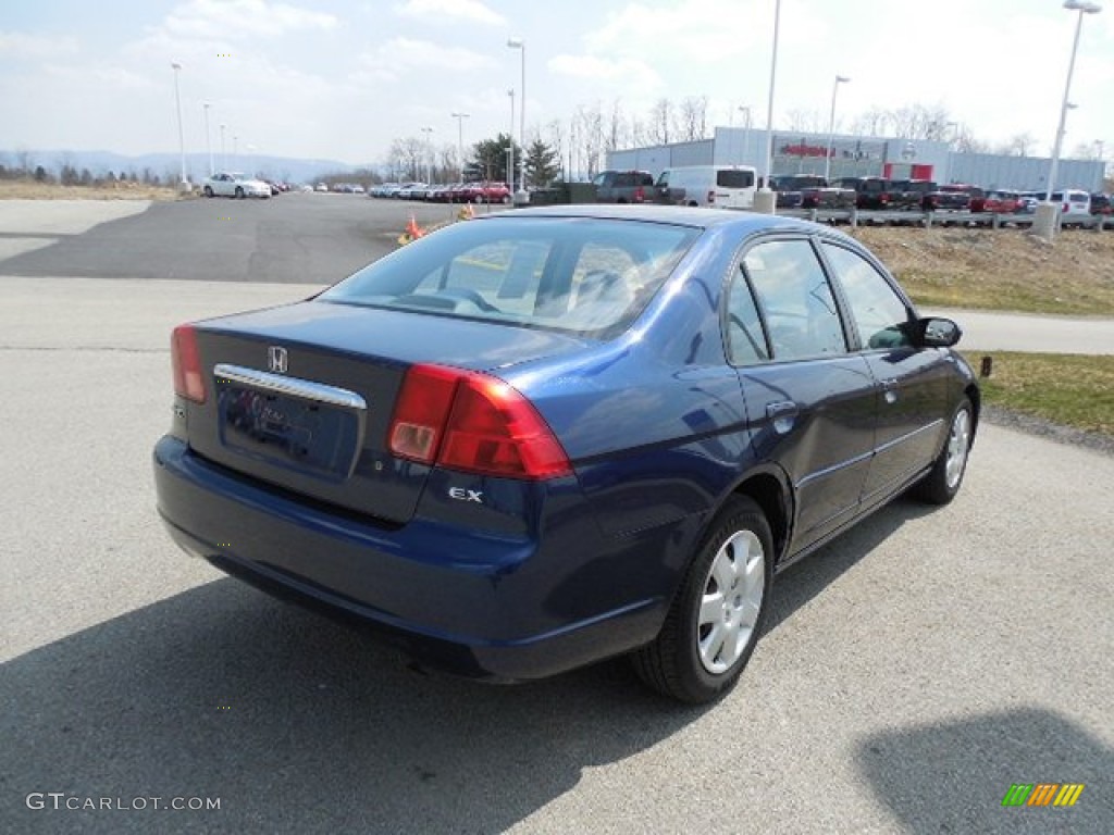 2002 Civic EX Sedan - Eternal Blue Pearl / Gray photo #17