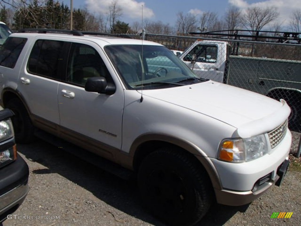 2002 Explorer Eddie Bauer 4x4 - Oxford White / Graphite photo #1