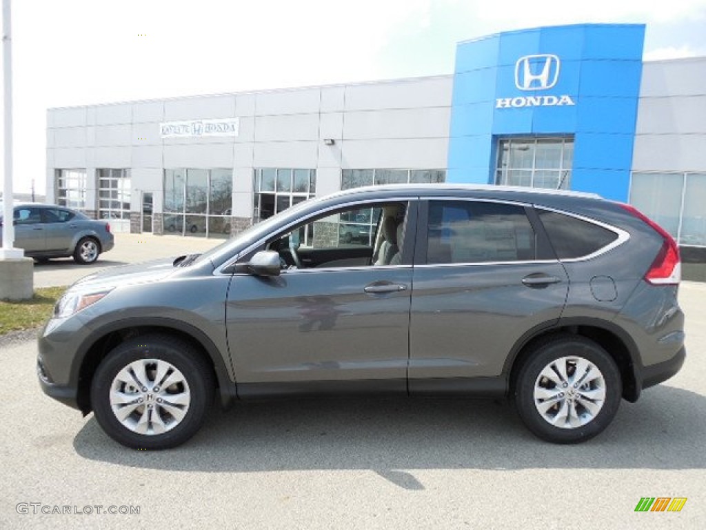 2013 CR-V EX-L AWD - Polished Metal Metallic / Gray photo #2