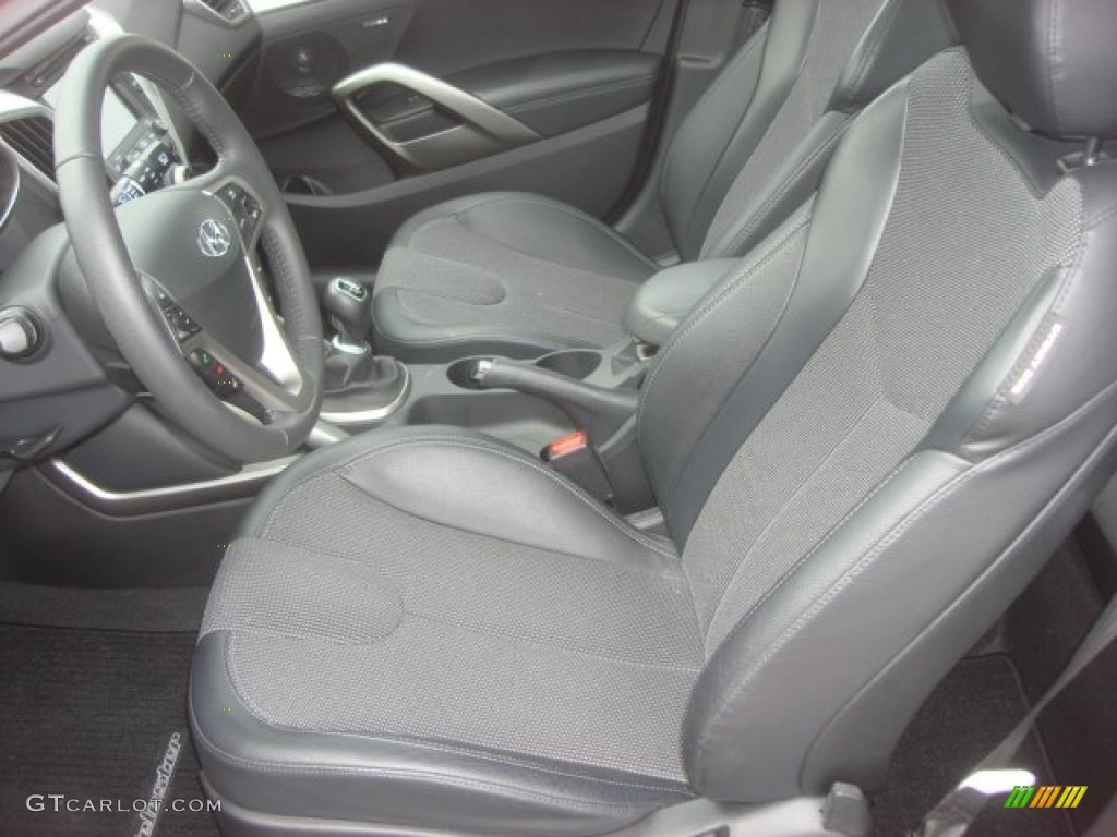 Black Interior 2012 Hyundai Veloster Standard Veloster Model Photo #79378060
