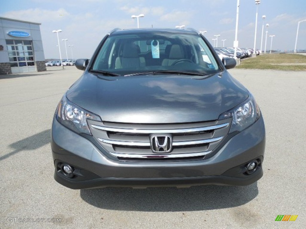 2013 CR-V EX-L AWD - Polished Metal Metallic / Gray photo #19