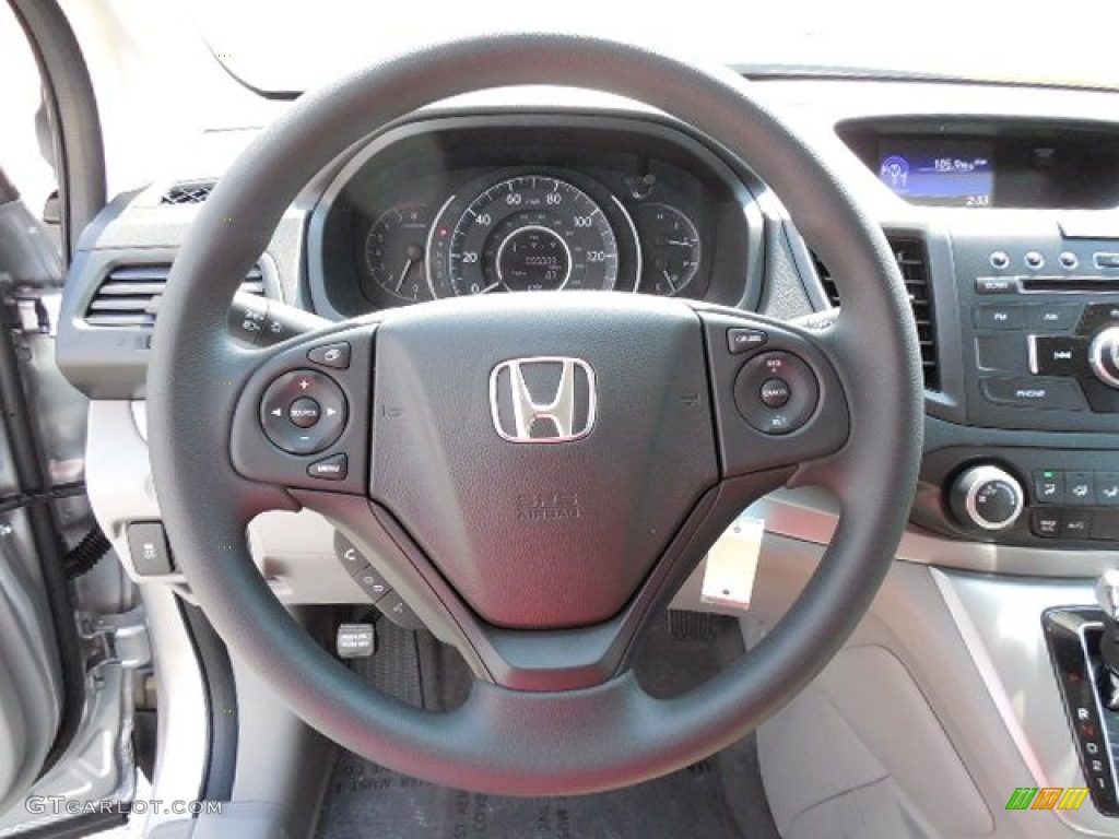 2013 Honda CR-V LX AWD Gray Steering Wheel Photo #79378618