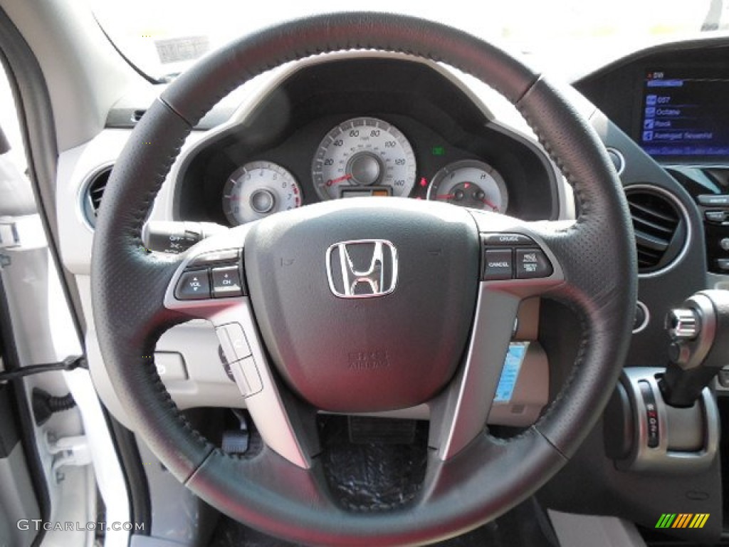 2013 Honda Pilot EX-L 4WD Gray Steering Wheel Photo #79378985