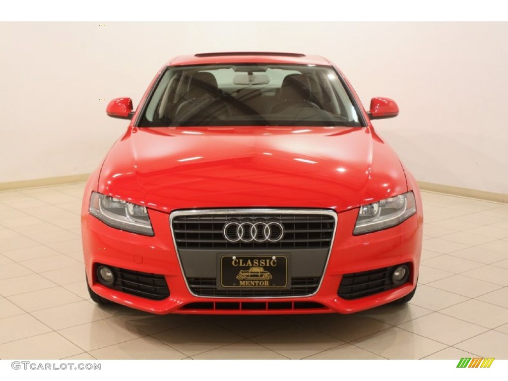 2009 A4 2.0T Sedan - Brilliant Red / Black photo #2