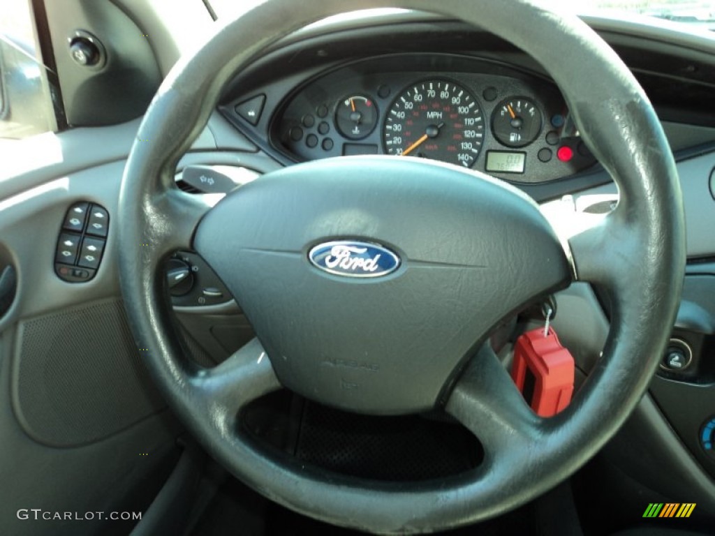 2003 Ford Focus SE Sedan Medium Graphite Steering Wheel Photo #79379682