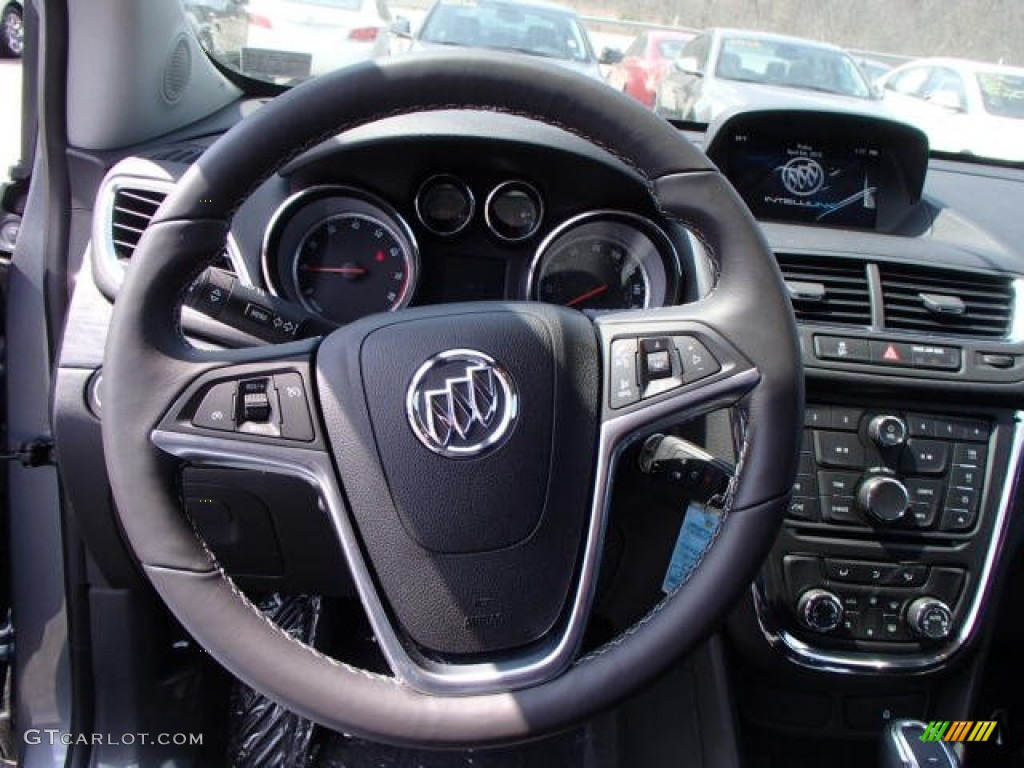 2013 Buick Encore Convenience AWD Ebony Steering Wheel Photo #79379936