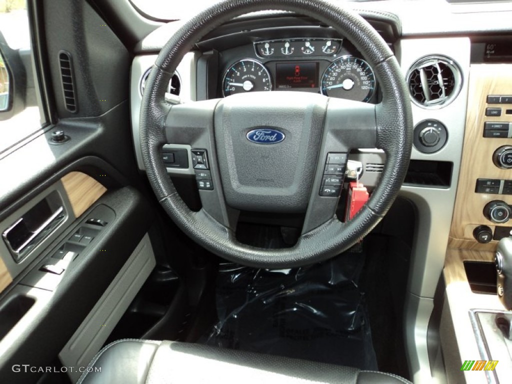 2011 F150 Lariat SuperCrew 4x4 - Ingot Silver Metallic / Black photo #26