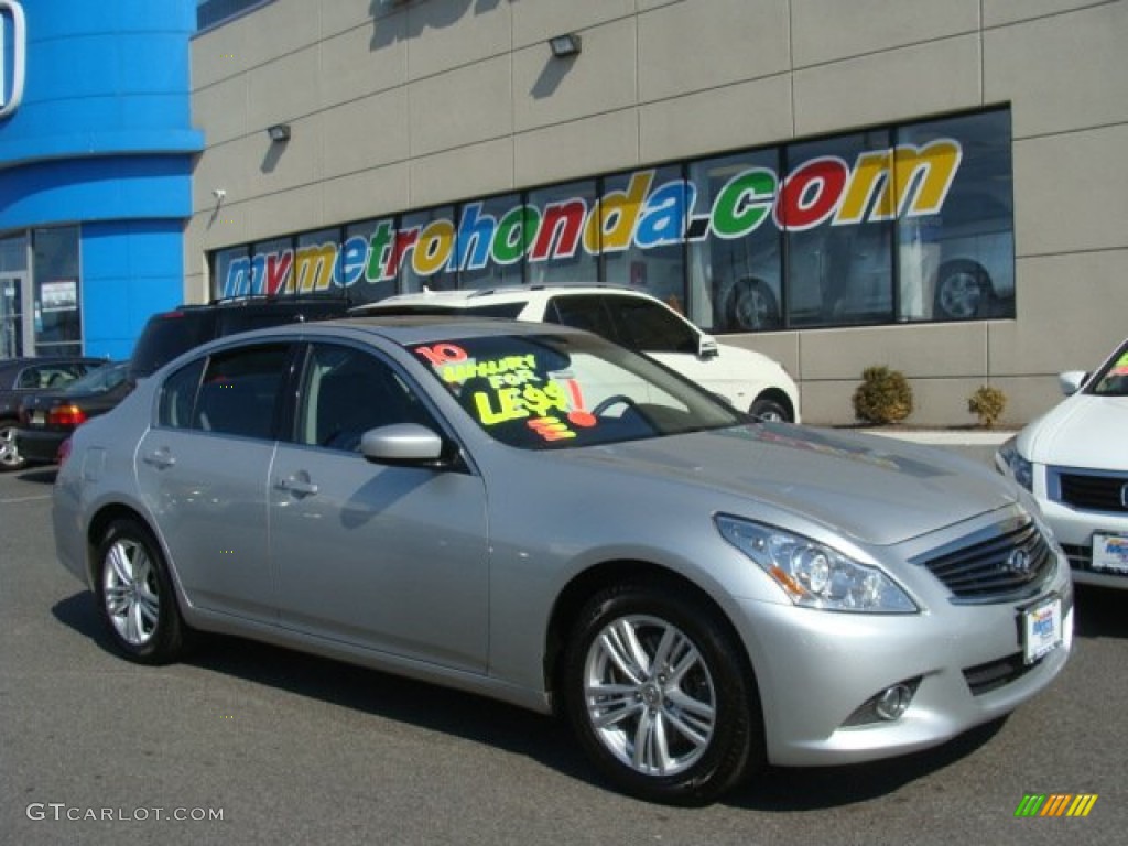 2010 G 37 x AWD Sedan - Liquid Platinum / Graphite photo #1