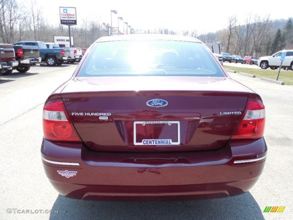 2005 Five Hundred Limited AWD - Merlot Metallic / Black photo #5