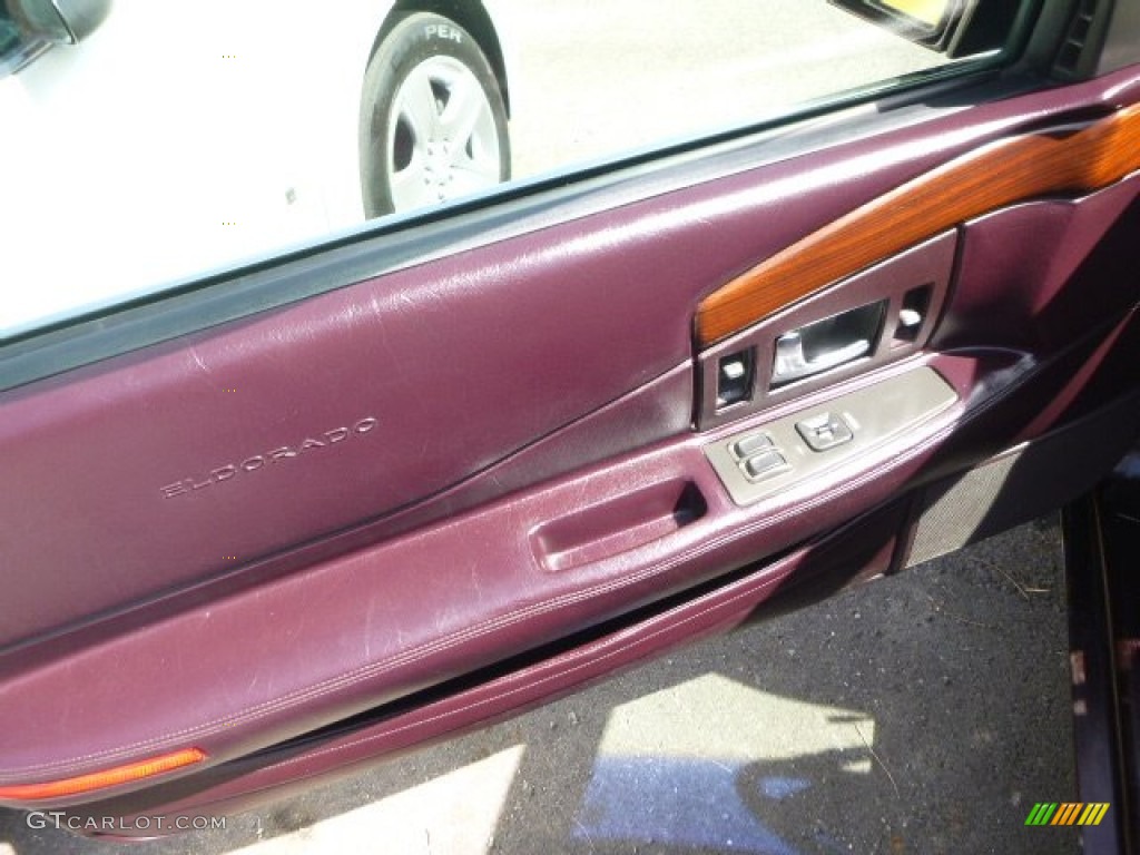 1996 Cadillac Eldorado Standard Eldorado Model Dark Cherry Door Panel Photo #79381969