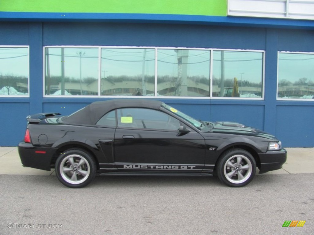 2001 Mustang GT Convertible - Black / Dark Charcoal photo #7