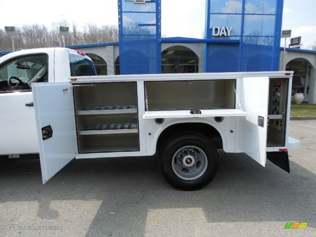 2013 Silverado 3500HD WT Regular Cab 4x4 Utility Truck - Summit White / Dark Titanium photo #4