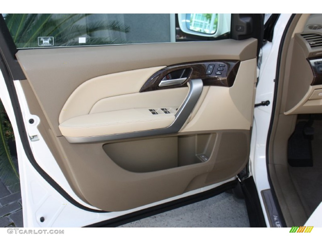 2012 Acura MDX SH-AWD Technology Parchment Door Panel Photo #79383819