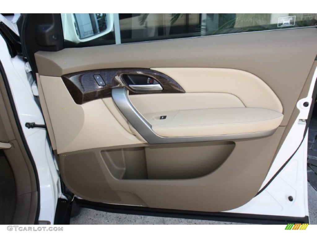 2012 Acura MDX SH-AWD Technology Parchment Door Panel Photo #79383937