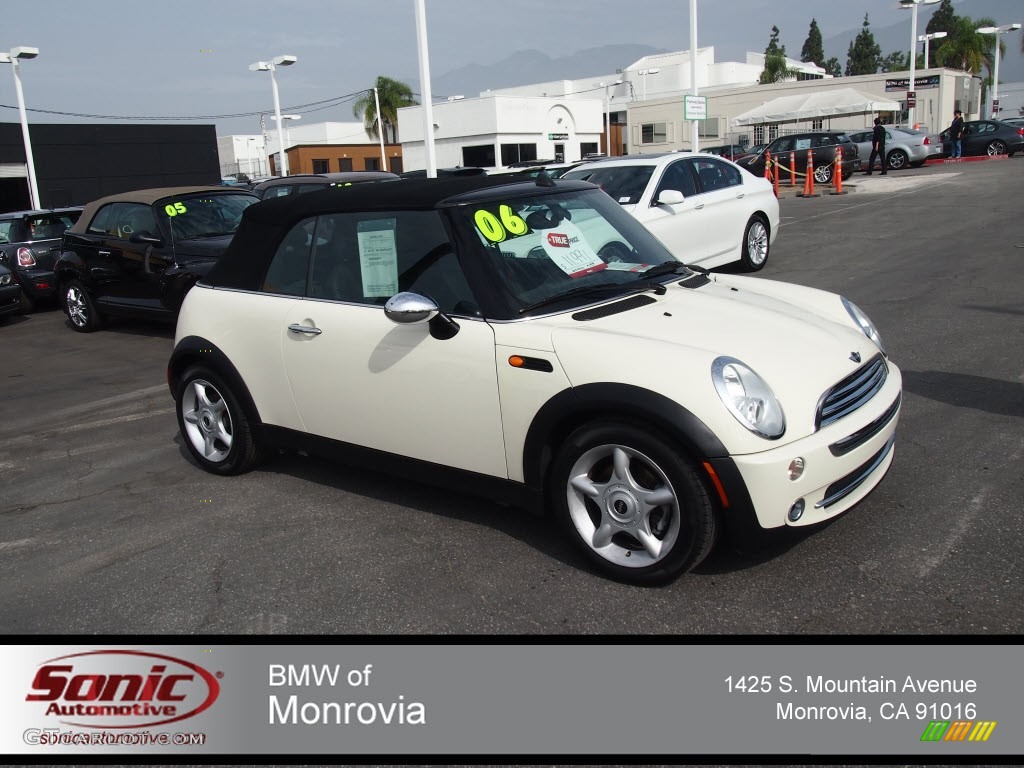 2006 Cooper Convertible - Pepper White / Black/Panther Black photo #1