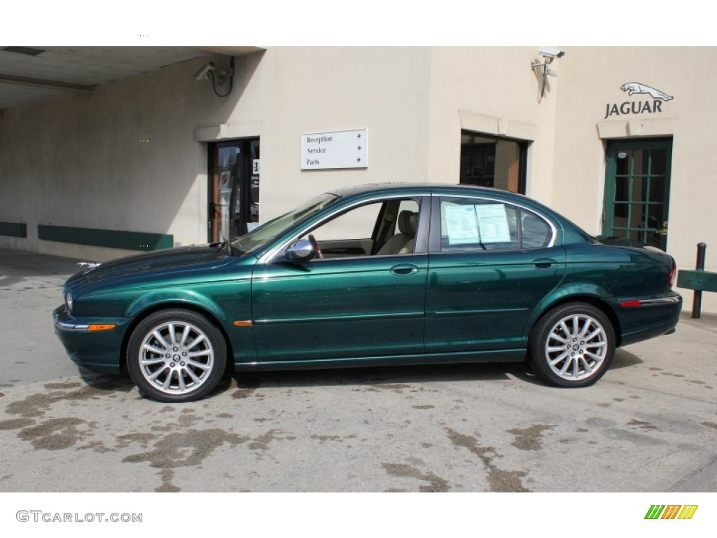 2008 X-Type 3.0 Sedan - Emerald Fire Metallic / Champagne photo #3
