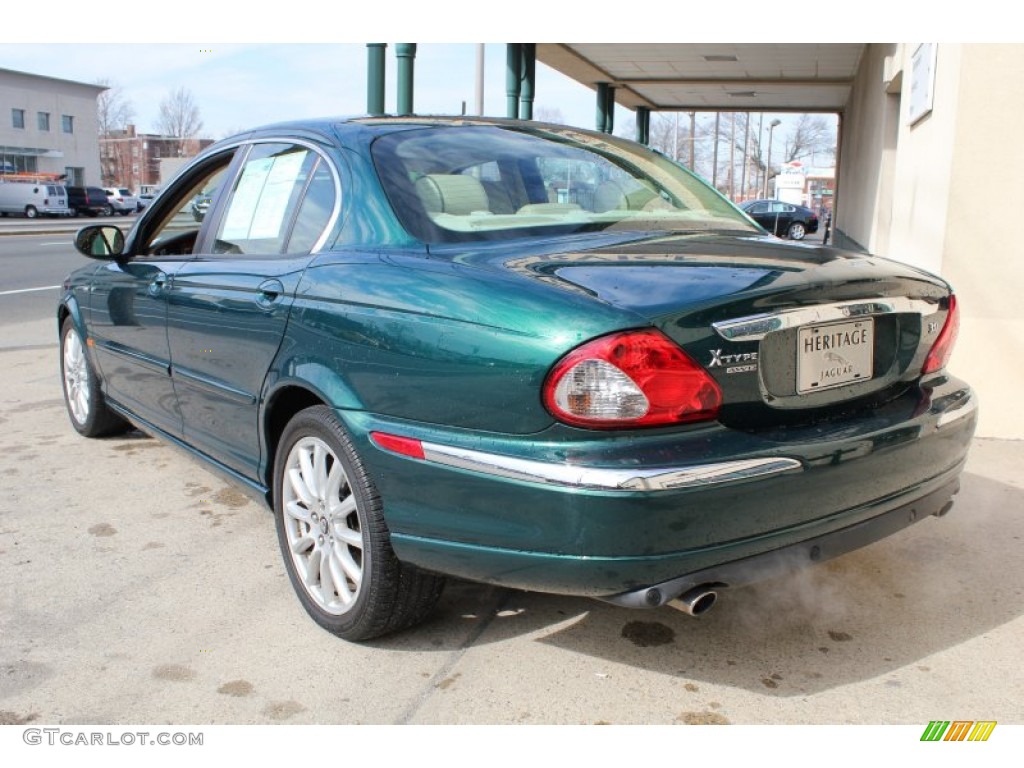 2008 X-Type 3.0 Sedan - Emerald Fire Metallic / Champagne photo #4
