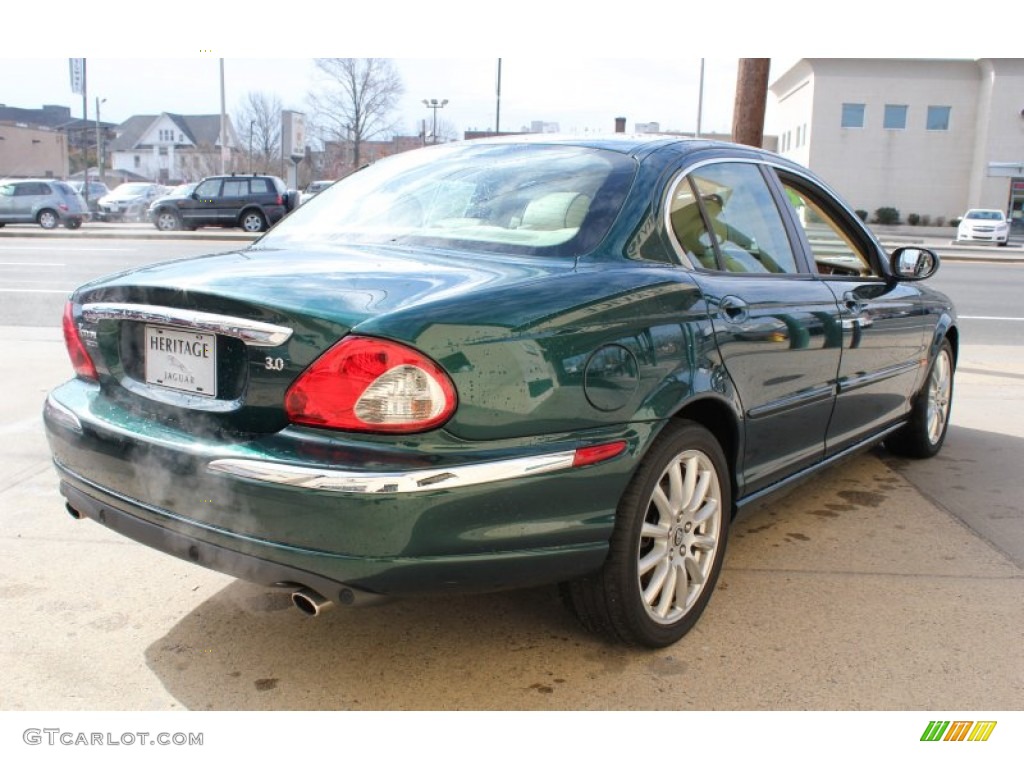 2008 X-Type 3.0 Sedan - Emerald Fire Metallic / Champagne photo #6